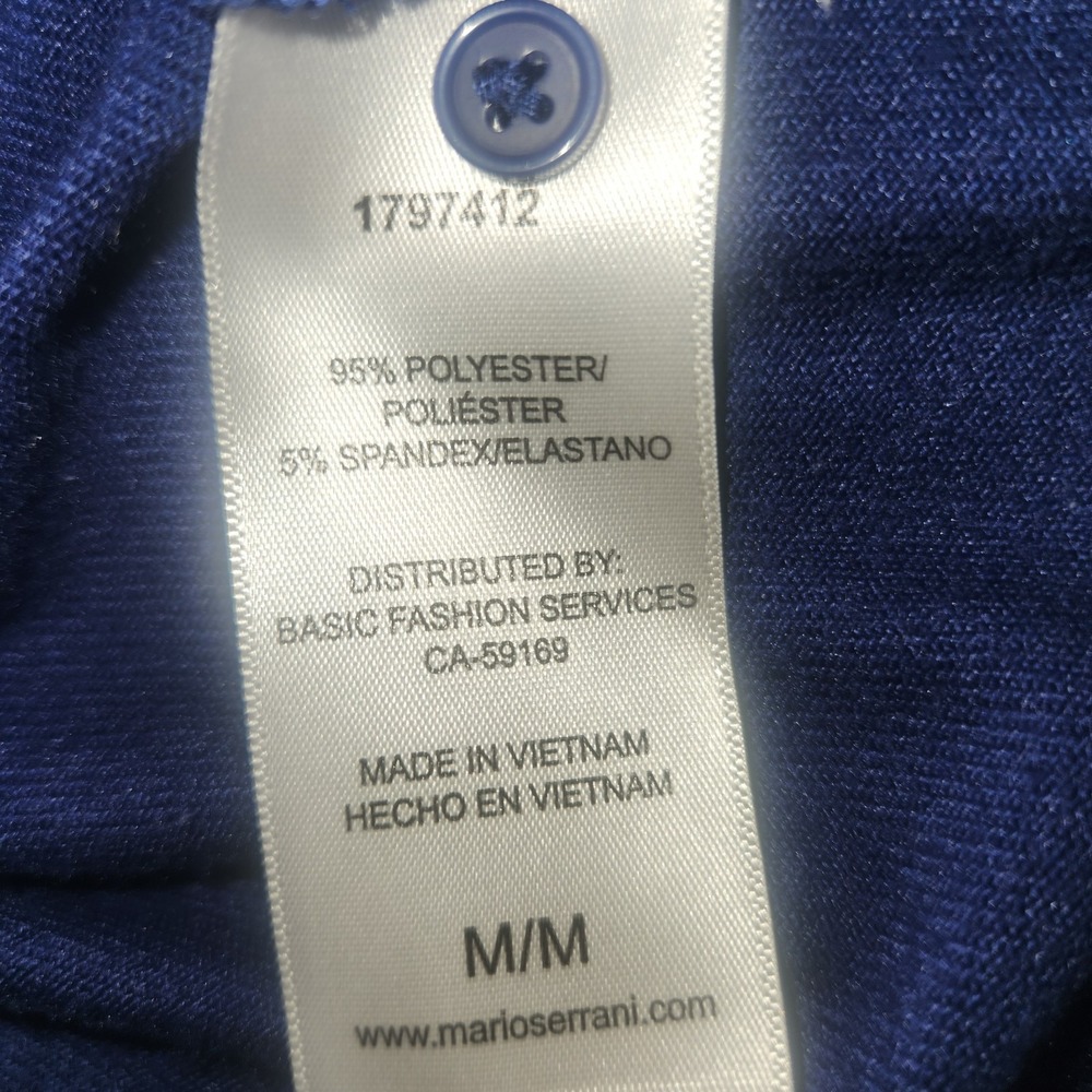 Mario Serrani Women's Butter Soft Blue Henley Long Sleeve Top. Medium - Picture 6 of 6